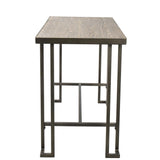 Lumisource Roman Industrial Counter Table in Antique and Brown