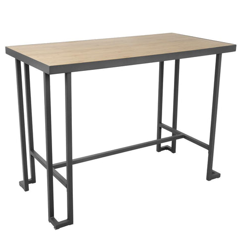 Lumisource Roman Industrial Counter Table in Grey and Natural