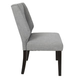 Lumisource Rosario Contemporary Dining Chair in Walnut and Light Grey - Set of 2