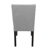 Lumisource Rosario Contemporary Dining Chair in Walnut and Light Grey - Set of 2