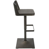 Lumisource Samurai Industrial Adjustable Barstool in Antique and Espresso