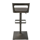 Lumisource Samurai Industrial Adjustable Barstool in Antique and Espresso