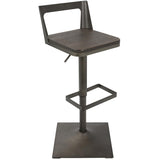 Lumisource Samurai Industrial Adjustable Barstool in Antique and Espresso