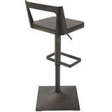 Lumisource Samurai Industrial Adjustable Barstool in Antique and Espresso