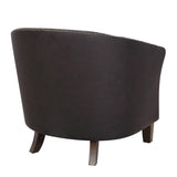 Lumisource Shelton Contemporary Club Chair in Dark Brown Faux Leather