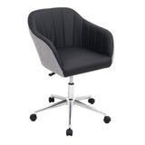 Lumisource Shelton Modern Office Chair in Grey and Black