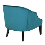 Lumisource Sofia Contemporary Accent Chair in Green Velvet