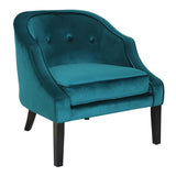 Lumisource Sofia Contemporary Accent Chair in Green Velvet