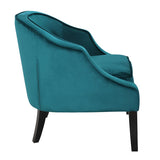 Lumisource Sofia Contemporary Accent Chair in Green Velvet