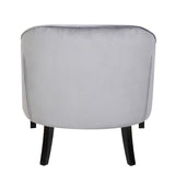 Lumisource Sofia Contemporary Accent Chair in Silver Velvet