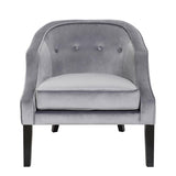 Lumisource Sofia Contemporary Accent Chair in Silver Velvet