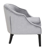 Lumisource Sofia Contemporary Accent Chair in Silver Velvet