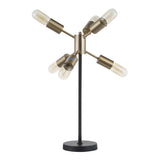 Lumisource Spark Contemporary Table Lamp in Black and Antique Brass