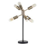 Lumisource Spark Contemporary Table Lamp in Black and Antique Brass