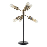 Lumisource Spark Contemporary Table Lamp in Black and Antique Brass