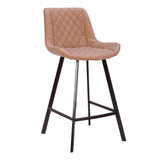 Lumisource Wayne Industrial 26" Counter Stool in Black and Brown - Set of 2