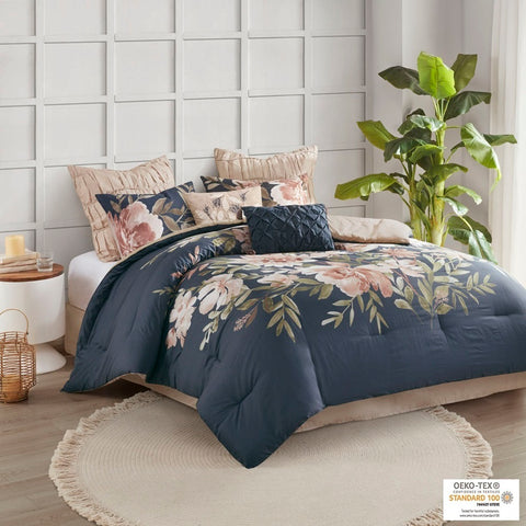 Madison Park Camillia 8 Piece Cotton Comforter Set - Cal King