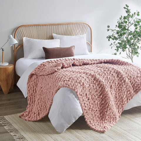 Madison Park Chenille Chunky Knit Throw - 50x60"