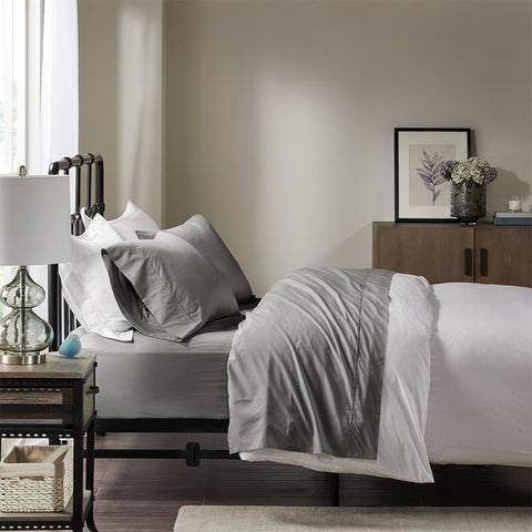 Madison Park Peached Percale Cotton Sheet Set Queen