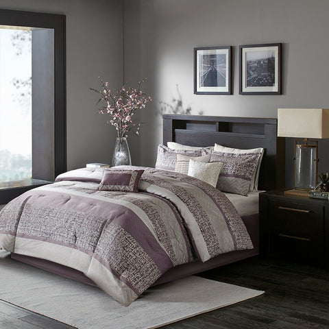 Madison Park Rhapsody 7 Piece Jacquard Comforter Set - Cal King