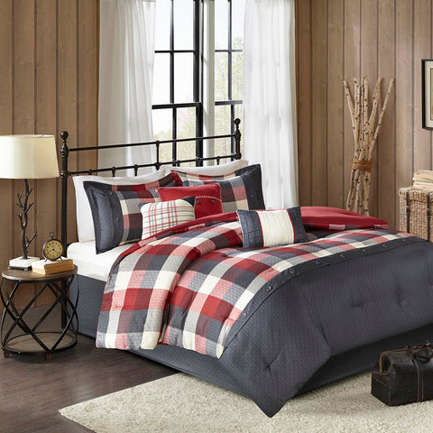 Madison Park Ridge 7 Piece Herringbone Comforter Set Cal King