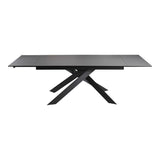 Moes Home Avant Extension Dining Table in Dark Grey