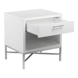 Moes Home Kriss Side Table in White