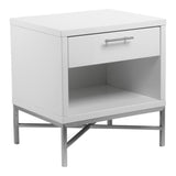 Moes Home Kriss Side Table in White