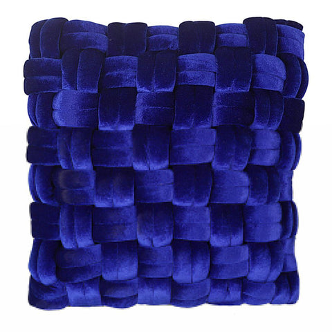 Moes Home Pj Velvet Pillow Royal Blue