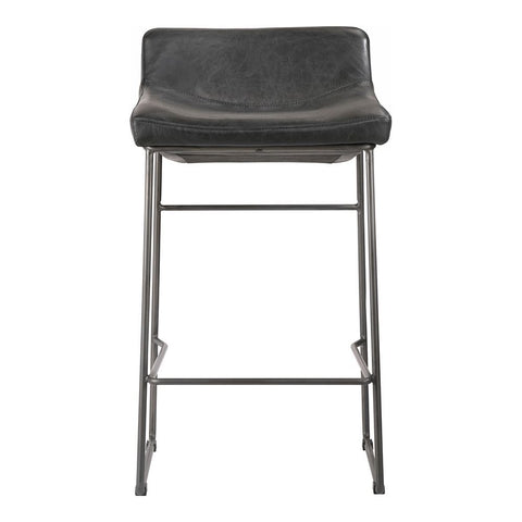 Moes Home Starlet Counter Stool Black-Set Of Two