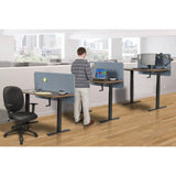 OS Home and Office Furniture Model 23004K Height Adjustable Ergonomic Desk with Privacy Screen/Tackboard