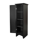 OS Home and Office One Door Kitchen Storage Pantry in Black