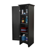 OS Home and Office One Door Kitchen Storage Pantry in Black