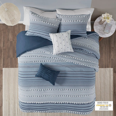 Urban Habitat Calum Cotton Jacquard Duvet Cover Set - King/Cal King