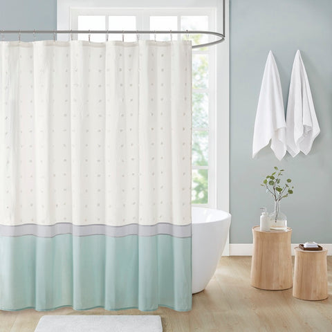 Urban Habitat Myla Cotton Jacquard Shower Curtain - 72x72"