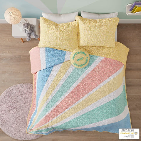 Urban Habitat Rory Rainbow Sunburst Reversible Cotton Coverlet Set - Twin