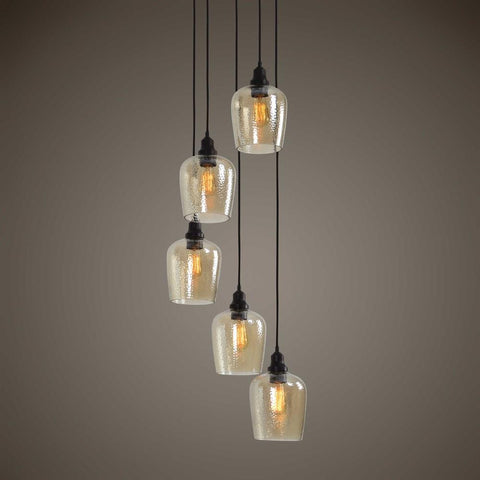 Uttermost Uttermost Aarush 5 Light Glass Cluster Pendant