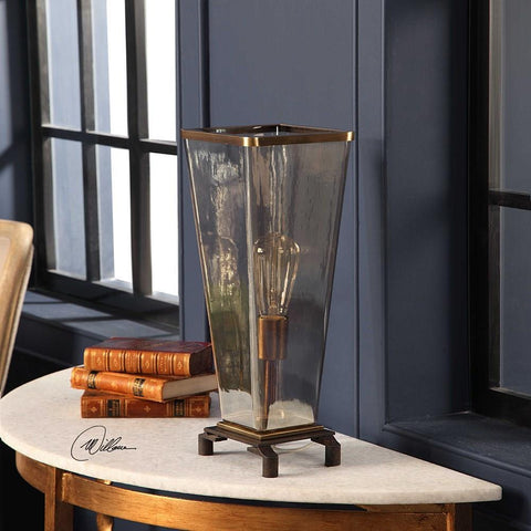 Uttermost Uttermost Emidio Glass Hurricane Lamp