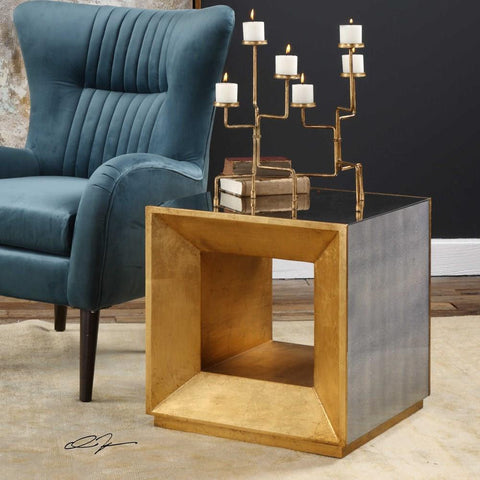 Uttermost Uttermost Flair Gold Cube Table