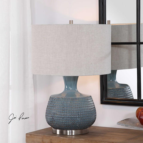 Uttermost Uttermost Hearst Blue Glaze Table Lamp