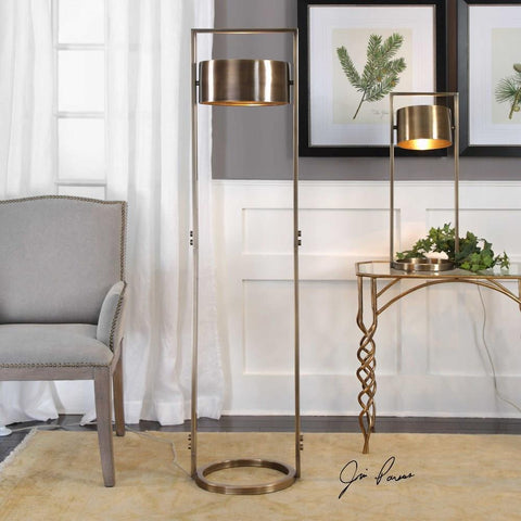 Uttermost Uttermost Ilario Suspended Drum Shade Floor Lamp