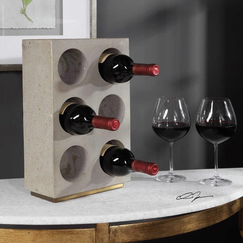 Uttermost Uttermost Kye Concrete Wine Holder