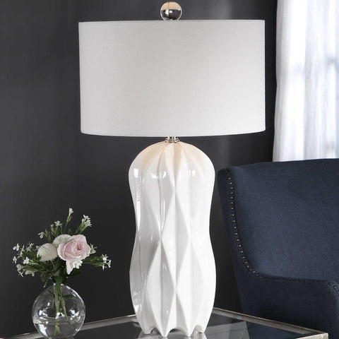 Uttermost Uttermost Malena Glossy White Table Lamp