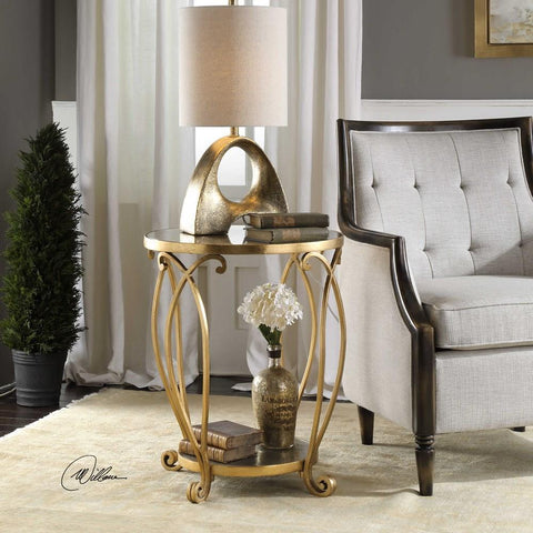 Uttermost Uttermost Martella Round Gold Accent Table